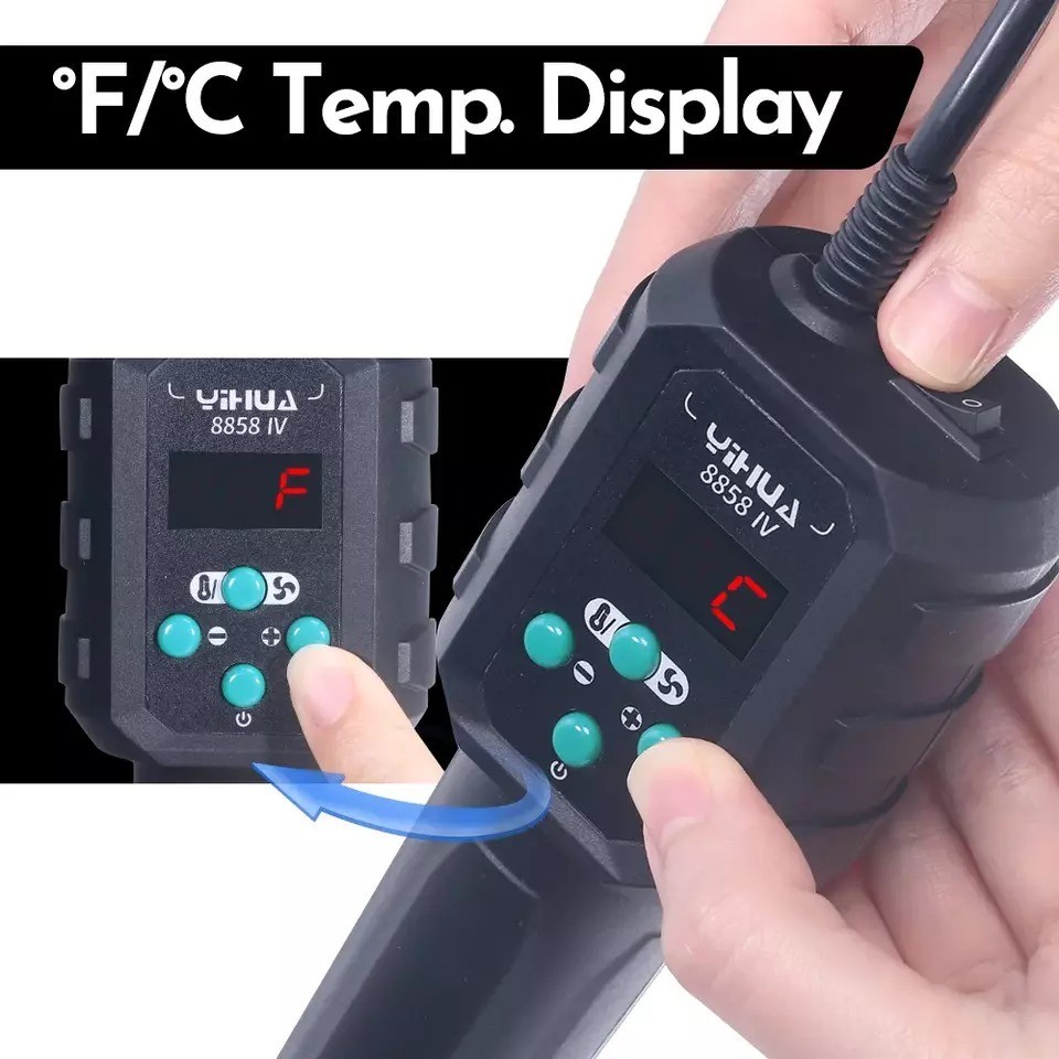 YIHUA 8858-IV 700W Portable Hot Air Rework Station Digital SMD Soldering Repair