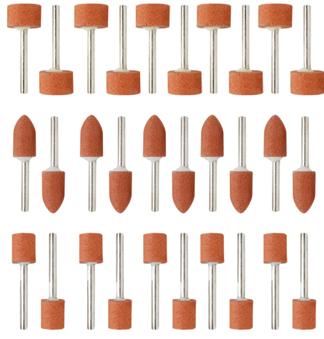 30PCS Sanding Bits for Dremel Rotary Tool 1/8in Shank Grinding Stones