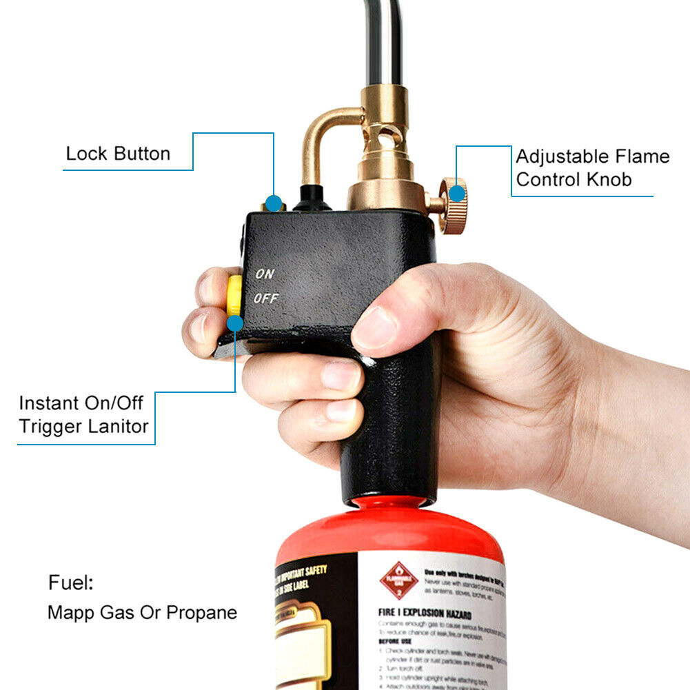 High Intensity Gas Welding Propane Torch Head for MAP MAPP Start Soldering Torch