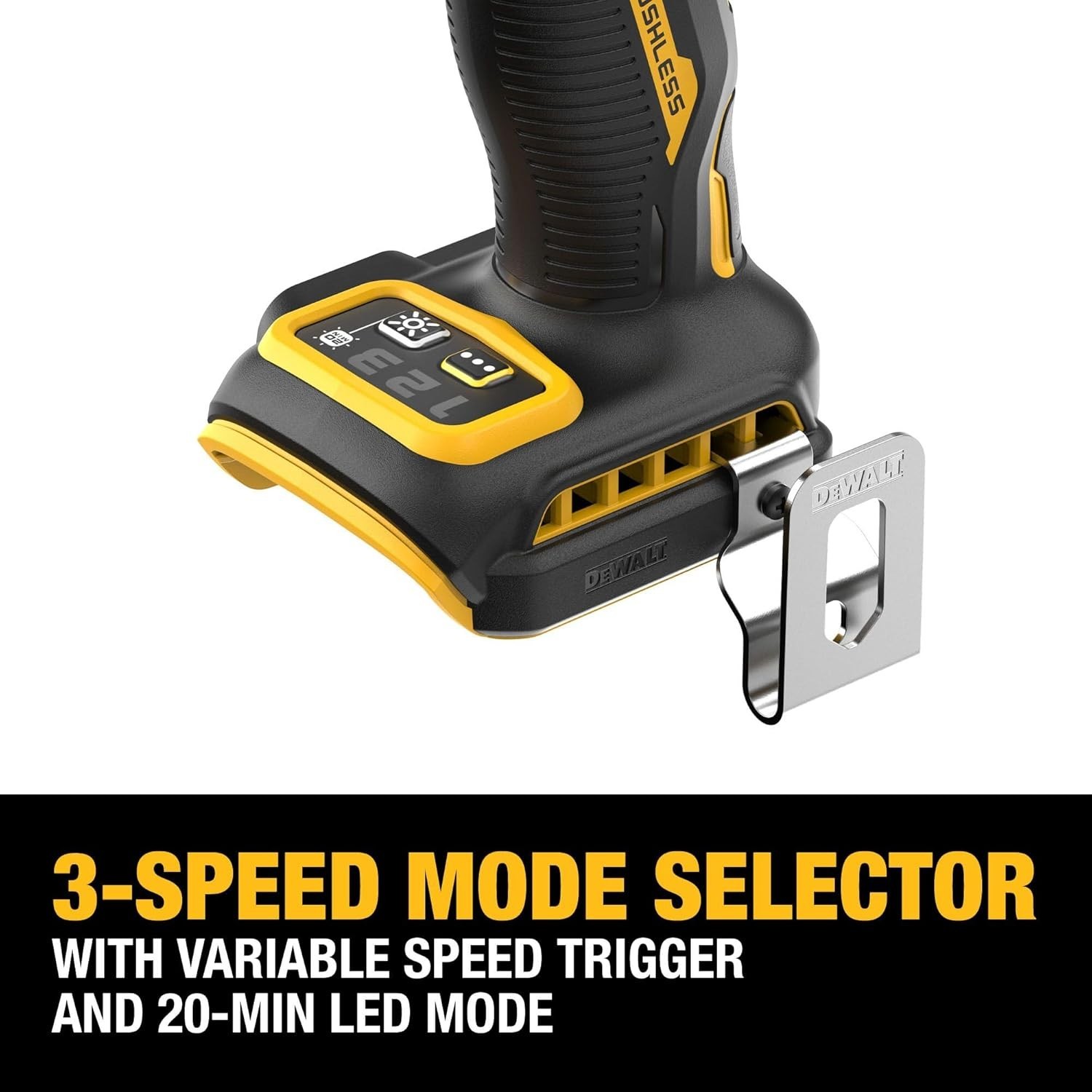 DEWALT DCF860QQ1 20V MAX XR Brushless 1/4in Impact Driver Kit 2500in-lb 3800RPM