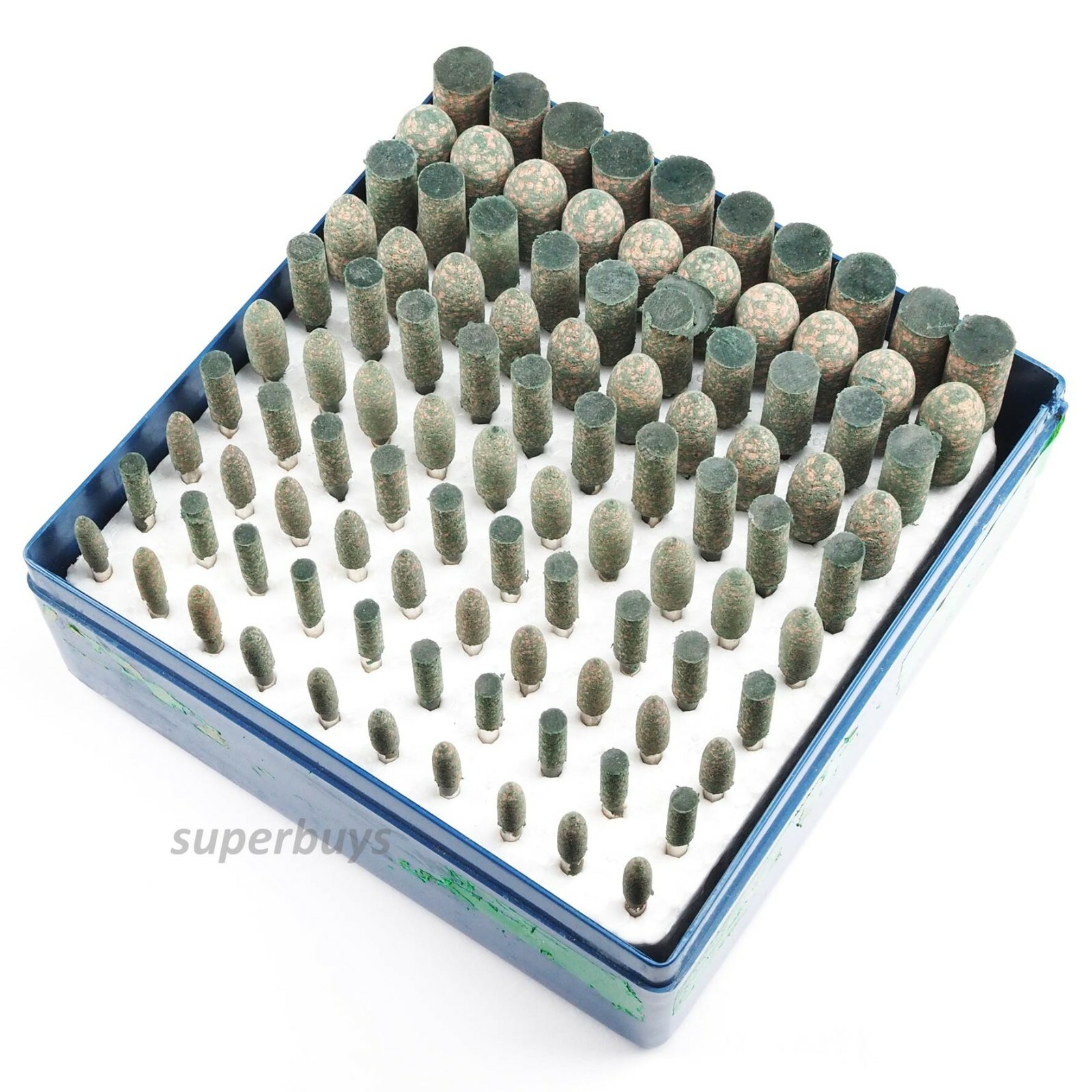 100pc 3mm Coarse Rubber Polishing Diamond Stone Grinding Burs Rotary Tool Set