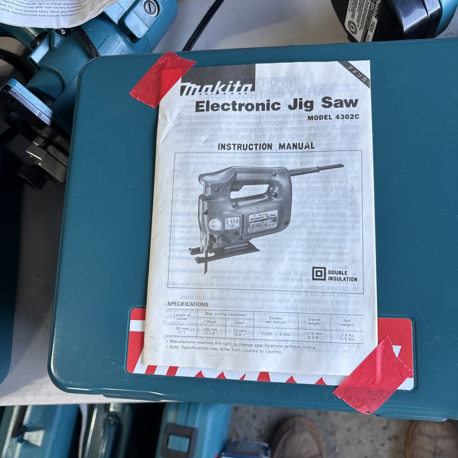 Makita 4302C Electronic Corded Jigsaw 115V Blue w/ Hard Case