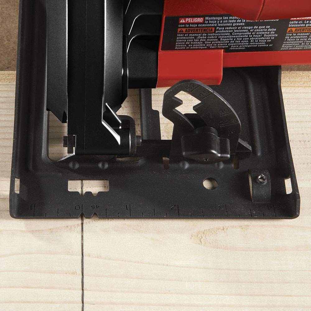 Powerful 13-Amp 7-1/4&Prime; Circular Saw with Spindle Lock & Dust Blower – Red