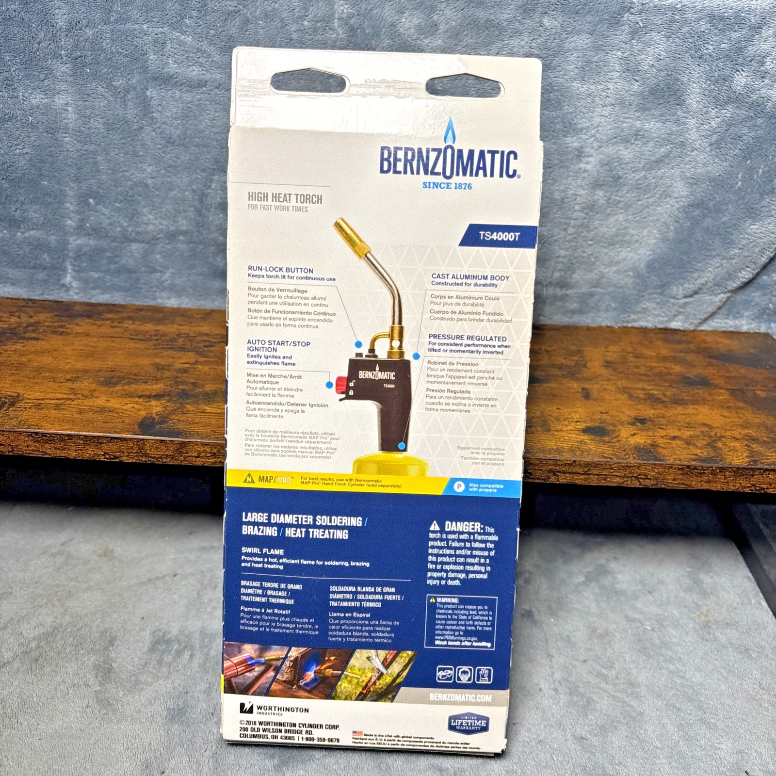 US DuraCast 4000 Torch Instant Start/Stop Ignition Compatible MAP-Pro Propane Ga