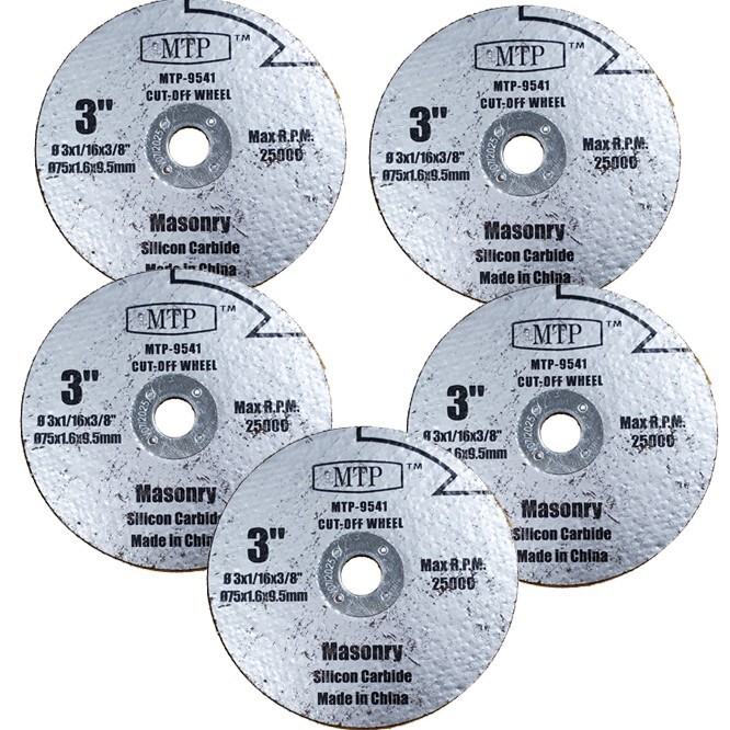5X 3&Prime; Masonry Cutting Blade For Ryobi Milwaukee Dewalt Cut Off Saw 3/8&Prime; Arbor