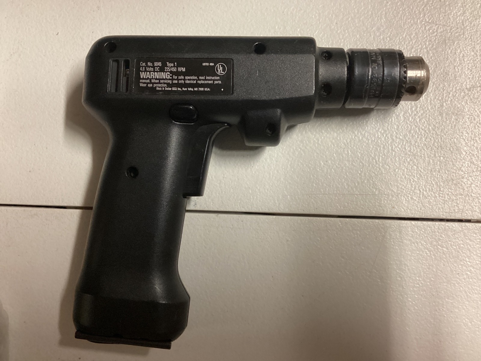 BLACK+DECKER Basic 3/8” Cordless Drill/Driver 4.8V 225/450 RPM Not tested P&R
