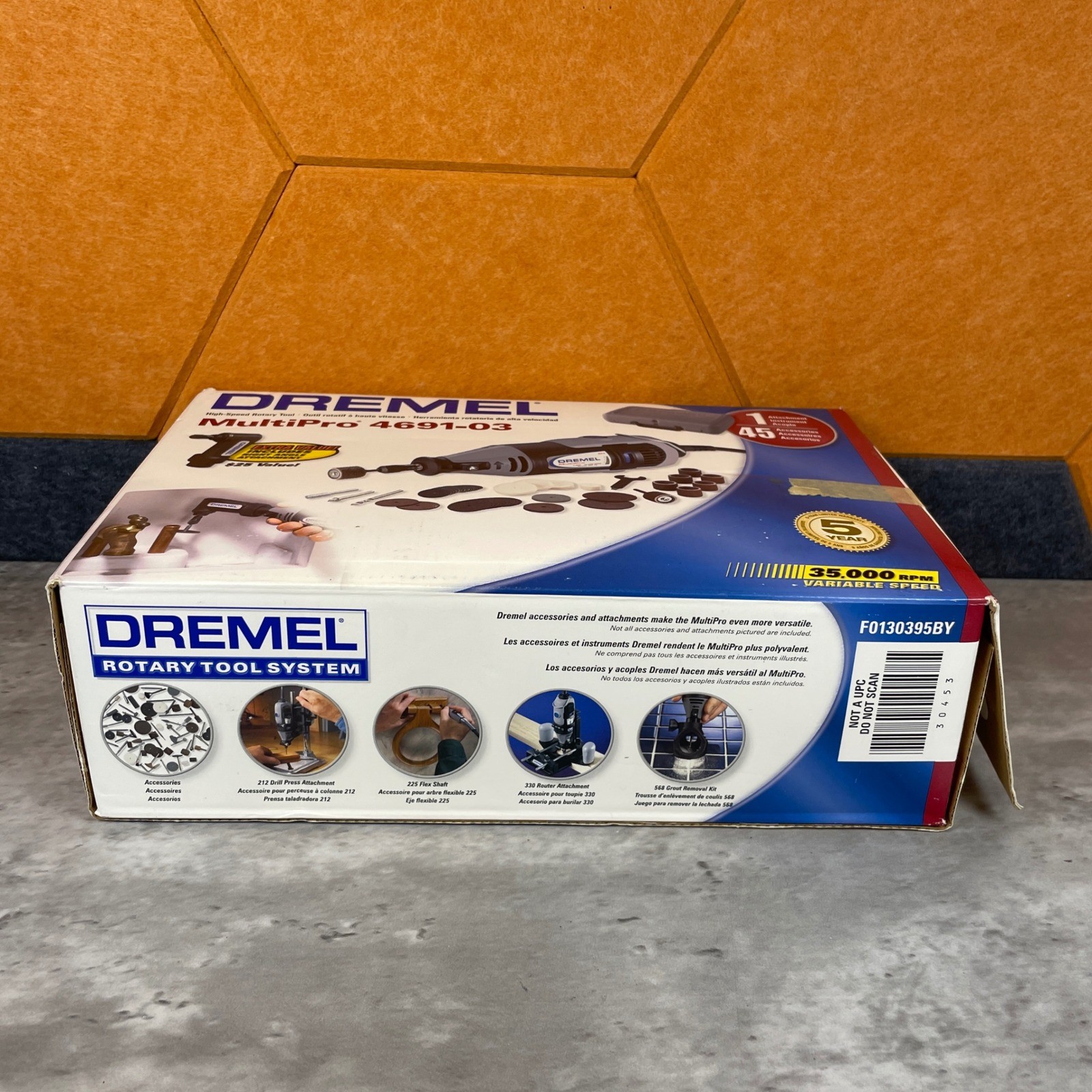 Dremel MultiPro 4691-03 Rotary Tool Kit 35000 RPM Variable Speed 45 Accessories