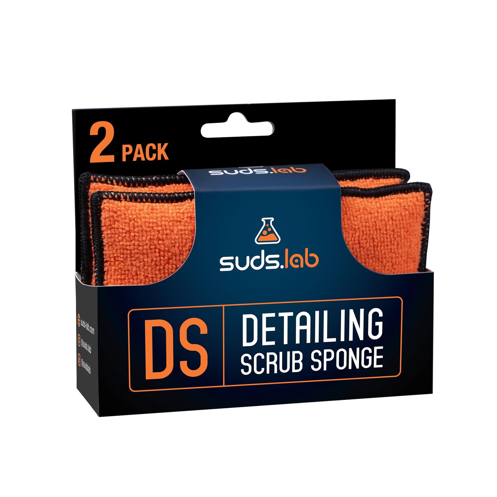 Suds Lab DS Microfiber Detailing Scrub Pad 2 Pack – Car Interior Cleaning & D…