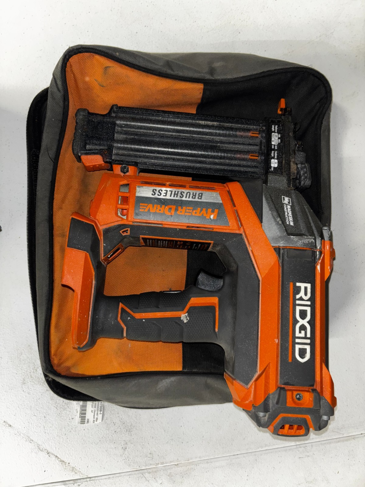 RIDGID Cordless 18v Brad Nailer 18 Gauge Hyper Drive, Used Bare Tool R09890