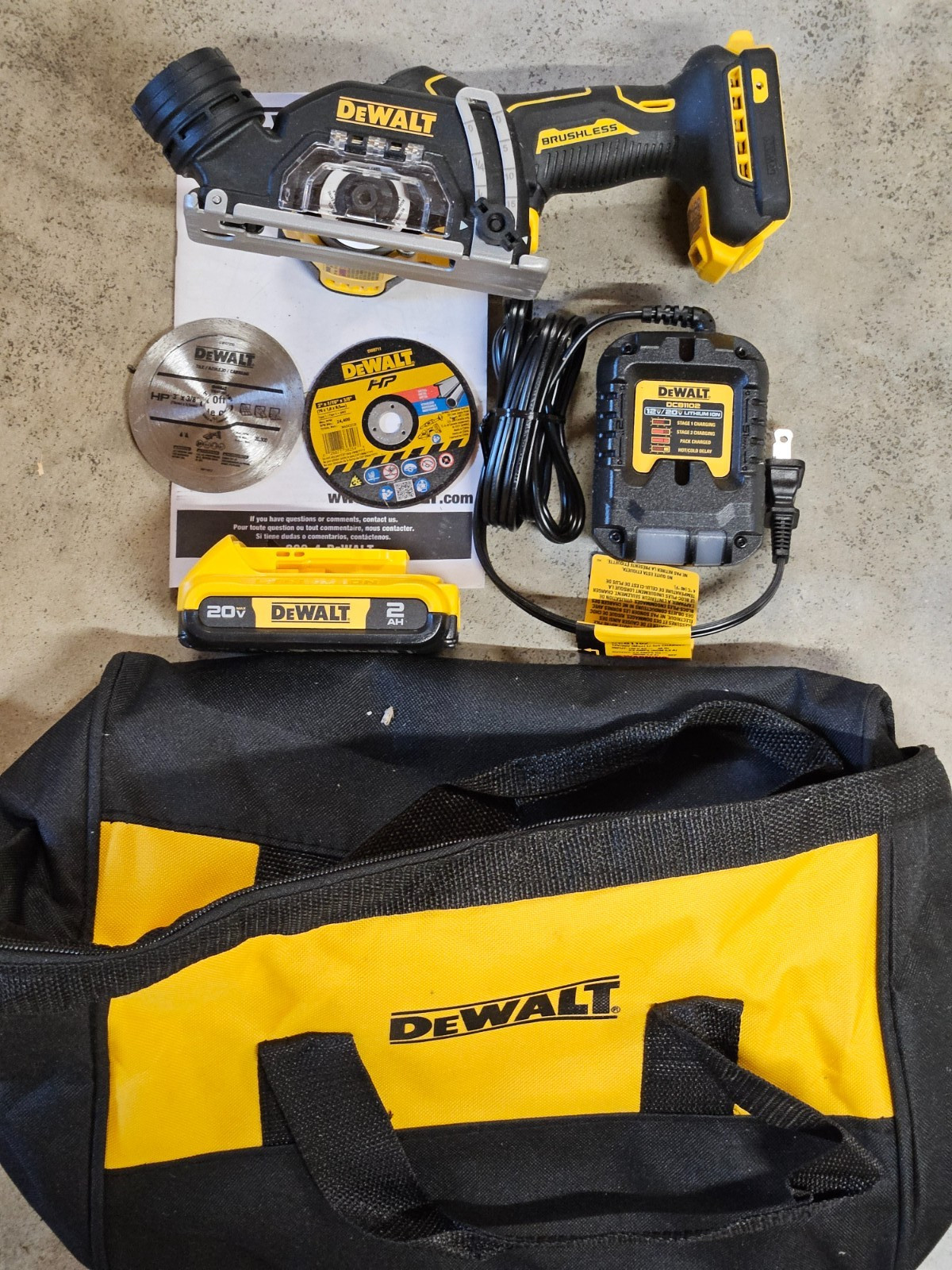 DeWALT 20V MAX XR Brushless 3&Prime; Cut Off Tool w/ 2aH Battery Model# DCS438