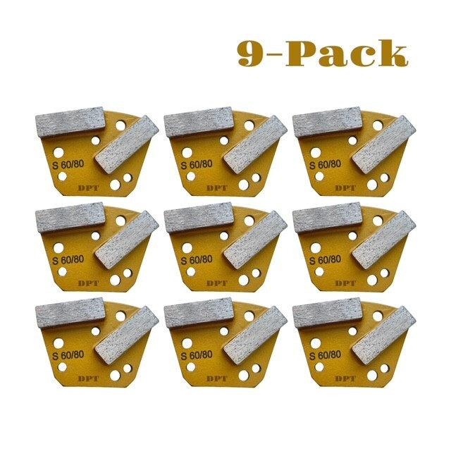 9 Pack Grinding Discs For Diamatic Sase CPS Concrete Grinders Hard Bond 60 Grit