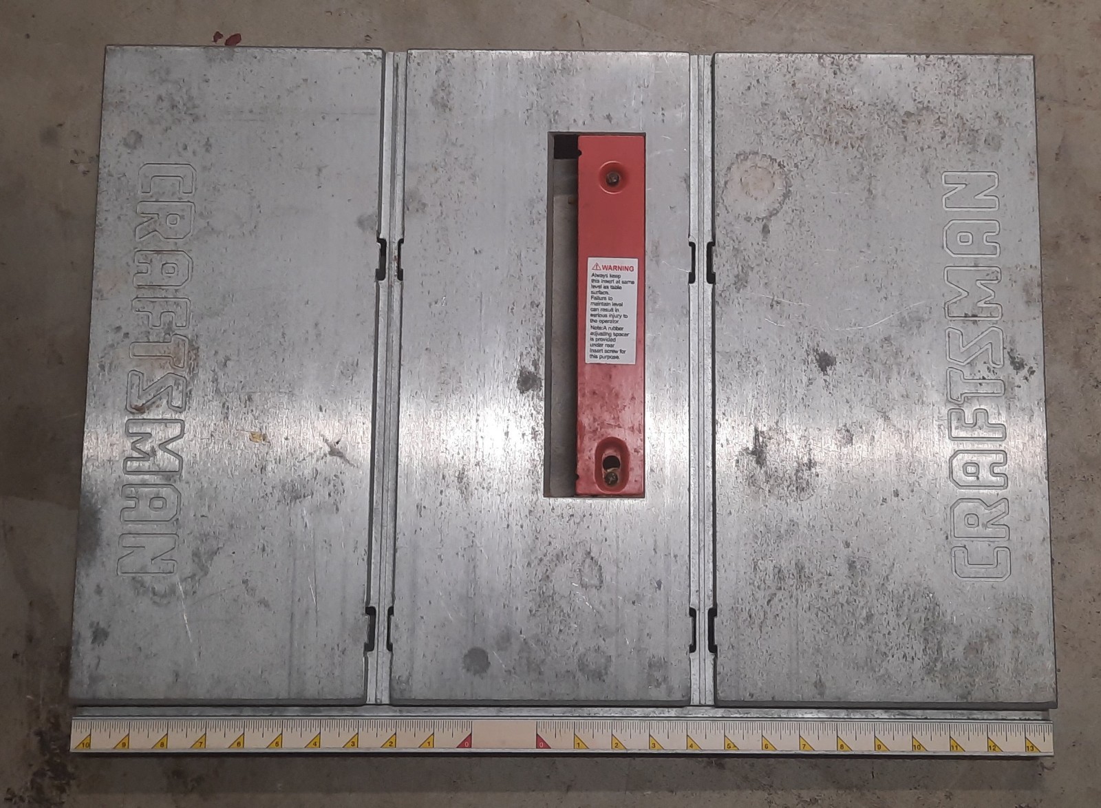 OEM Craftsman 10&Prime; Table Saw 137.248830 Series Aluminum Table Top Deck, Used