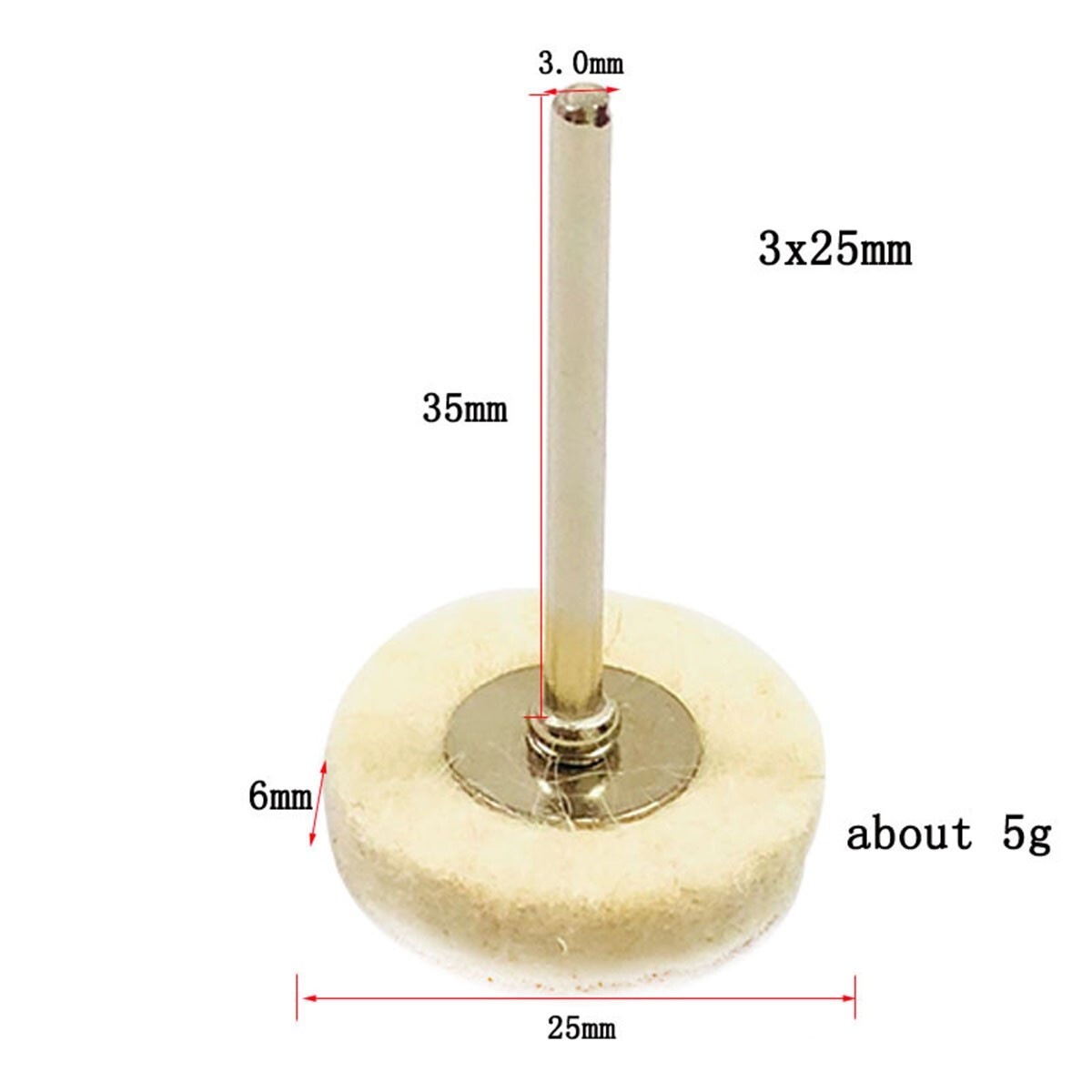 1-100 Polishing Buffing Wheel Adjustable Wool Felt Shank Grinder Pad Rotary Tool