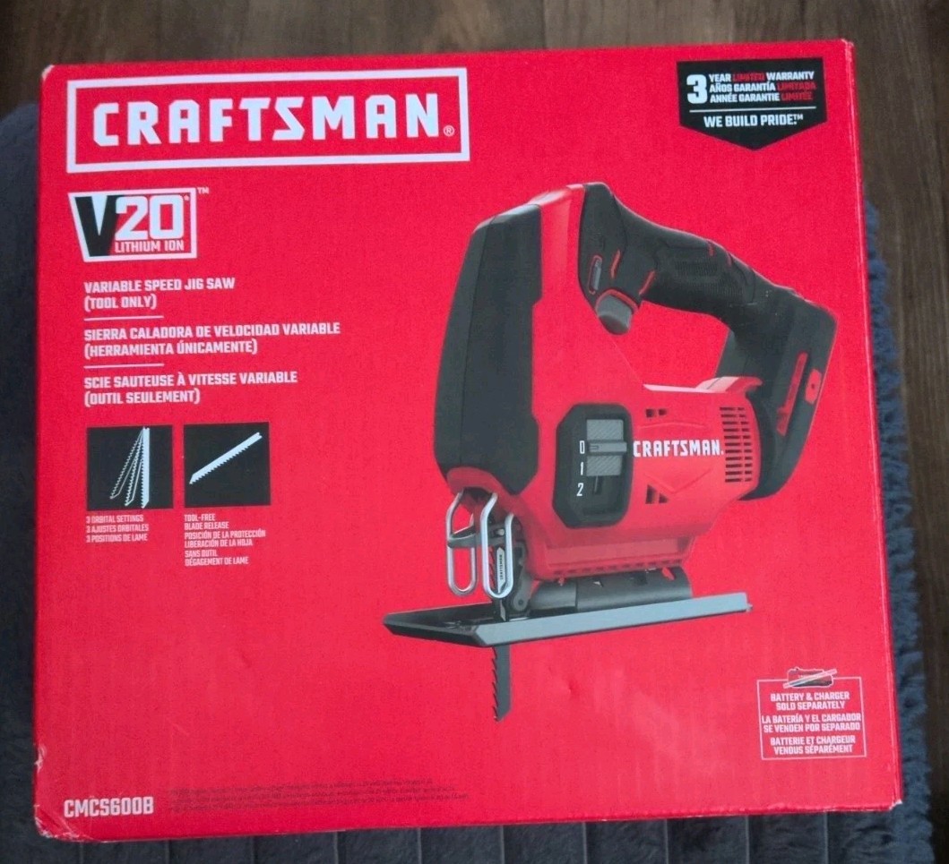 CRAFTSMAN V20 Variable Speed Jig Saw CMCS600B BRAND NEW SEALED Tool Only L@@K!