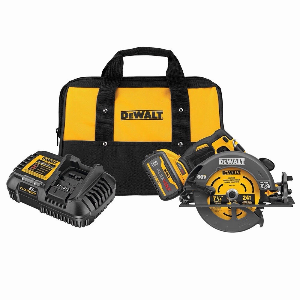 DeWALT DCS578X1 60V 7-1/4&Prime; MAX FLEXVOLT Cordless Circular Saw w/ Brake Kit New