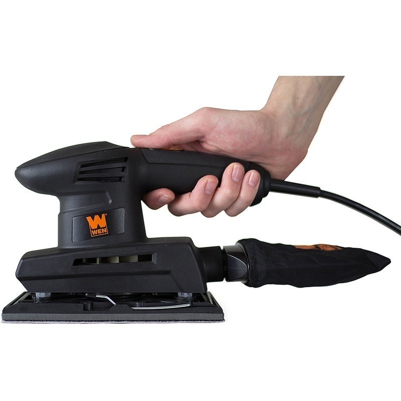 1.2A Electric Finishing Sander 1/3 Sheet Lightweight Dust Bag Portable Tool New