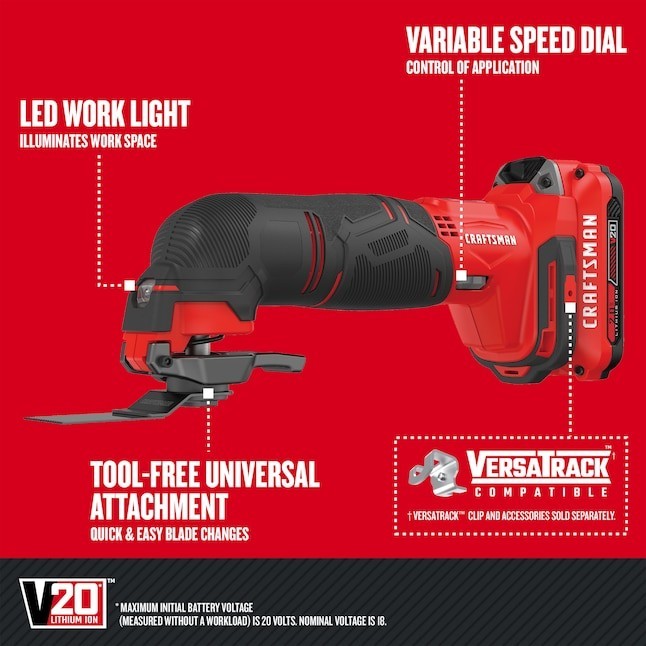 CRAFTSMAN V20 20-volt Max 6-Tool Power Tool Combo Kit with Soft Case (2-Batterie