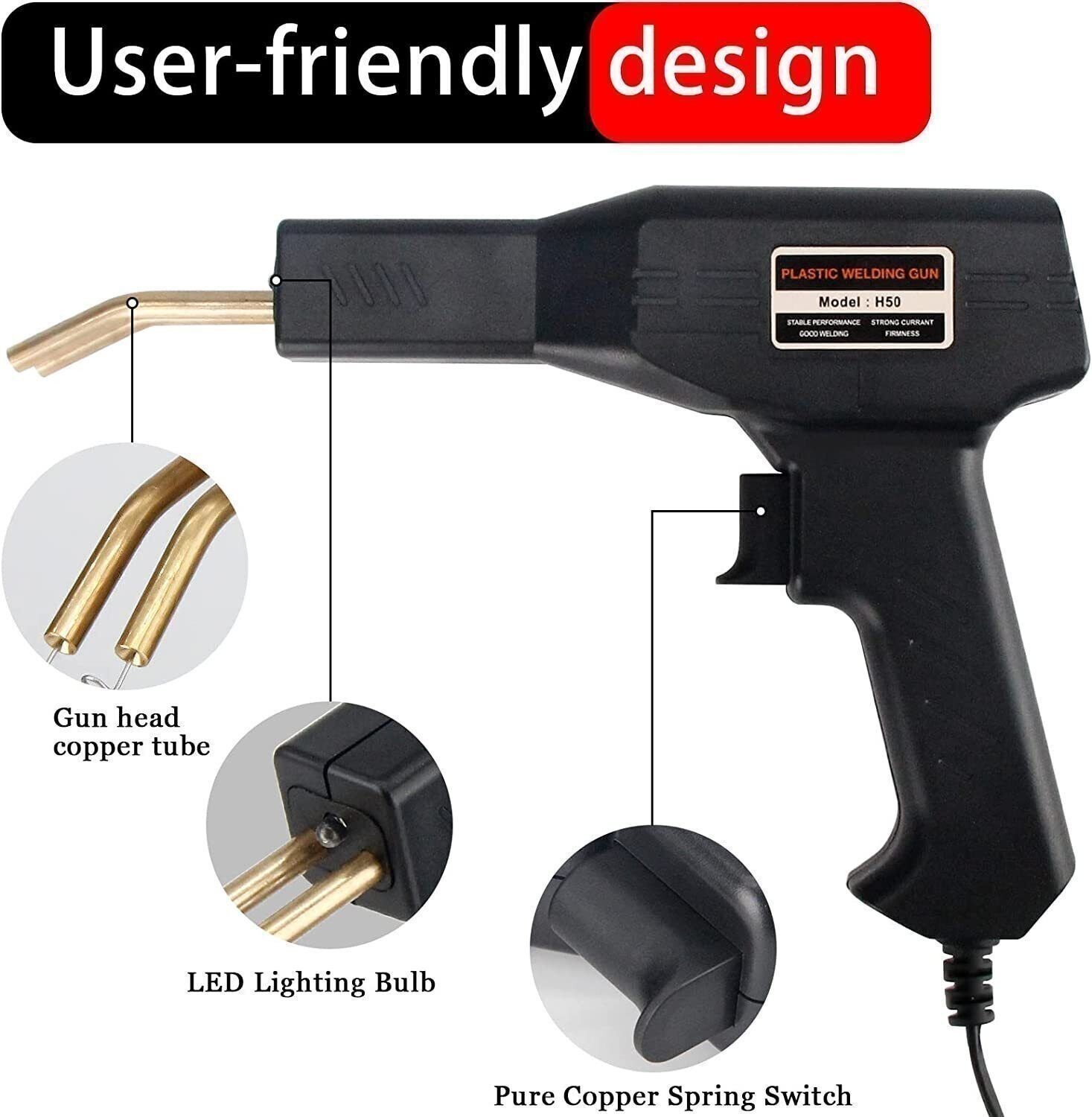 Plastic Welder Kit with 1000 Staples – Hot Stapler Gun for Car Bumper Repair