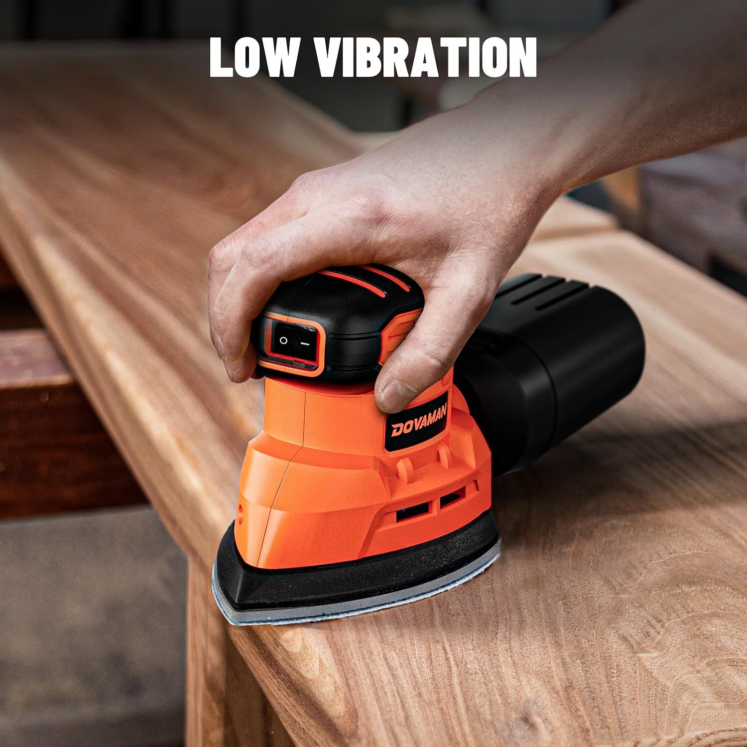 DOVAMAN 130W Detail Sander, 12000RPM Palm Sander Tool | Electric Sander with Dus