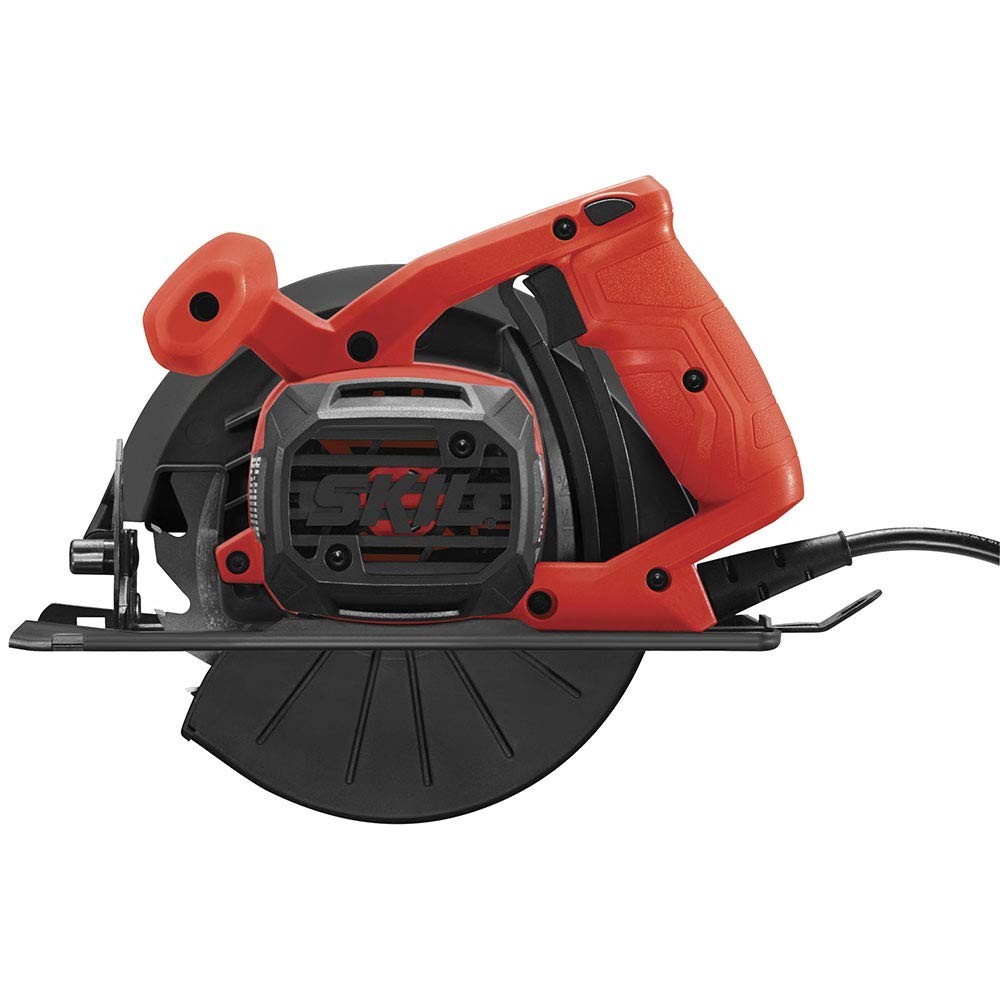Powerful 13-Amp 7-1/4&Prime; Circular Saw with Spindle Lock & Dust Blower – Red