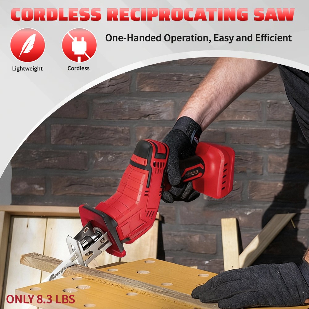 Cisivis 18V Cordless Reciprocating Saw for Milwaukee M18 Battery – Bare Tool