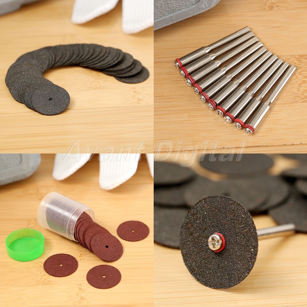 2 Tube 24mm Grinding Cutting Slitting Disc Wheels & 3.175mm Mandrel Rotary Tool