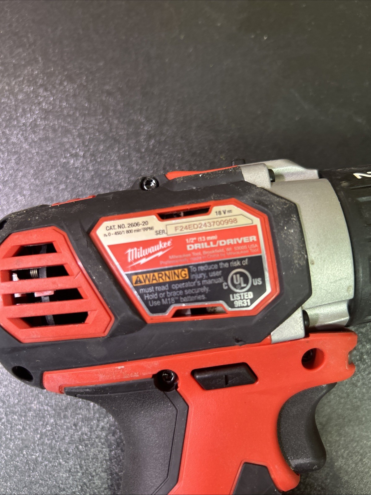 Milwaukee M18 Compact 1/2&Prime; Drill Driver (2606-20) E63