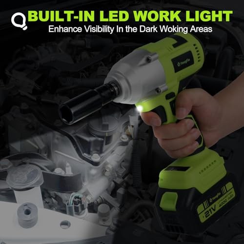 Cordless Impact Wrench 550N.m (406 Ft-lbs) – 1/2&Prime; Power Brushless 550N.M