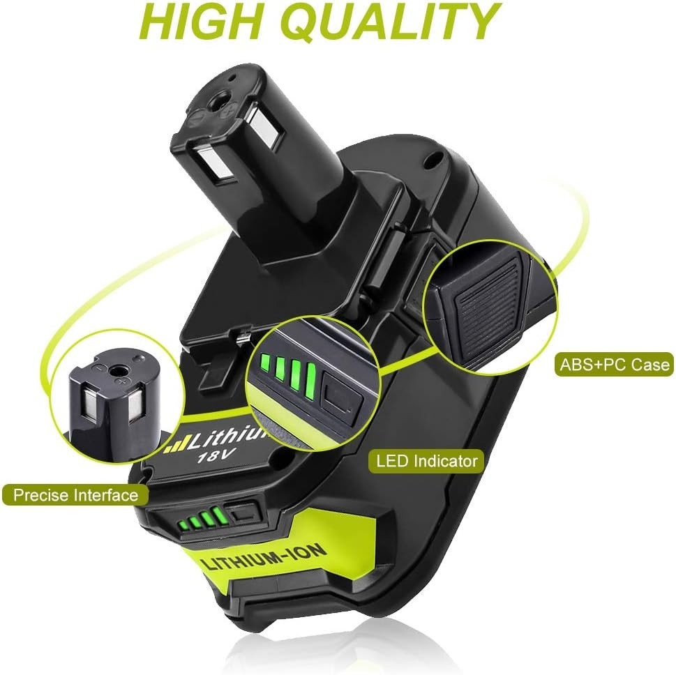 4-PACK For RYOBI 18V P108 One Plus 6.0Ah High Capacity 18Volt Lithium Battery