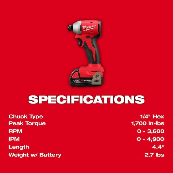 Milwaukee Tool 3692-22Ct M18 Compact Brushless 2-Tool Combo Kit