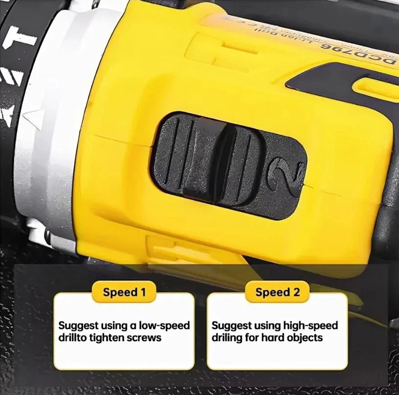 Lithium Battery Cordless Drill Screwdriver Impact Driver Home DIY Kit