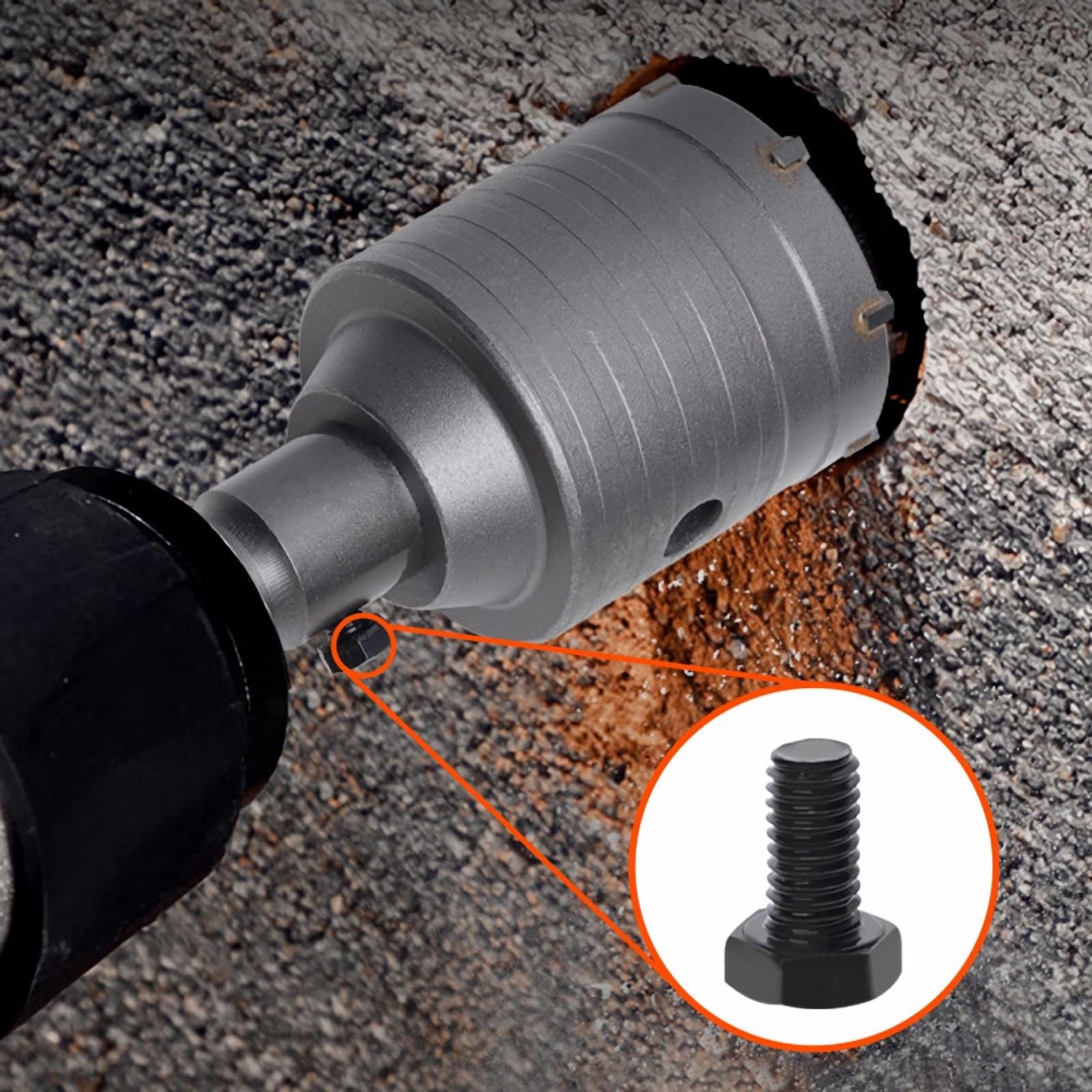 2 Set 2 1/2 Inch Concrete Hole Saw with 220mm 65 millimeters, Metal