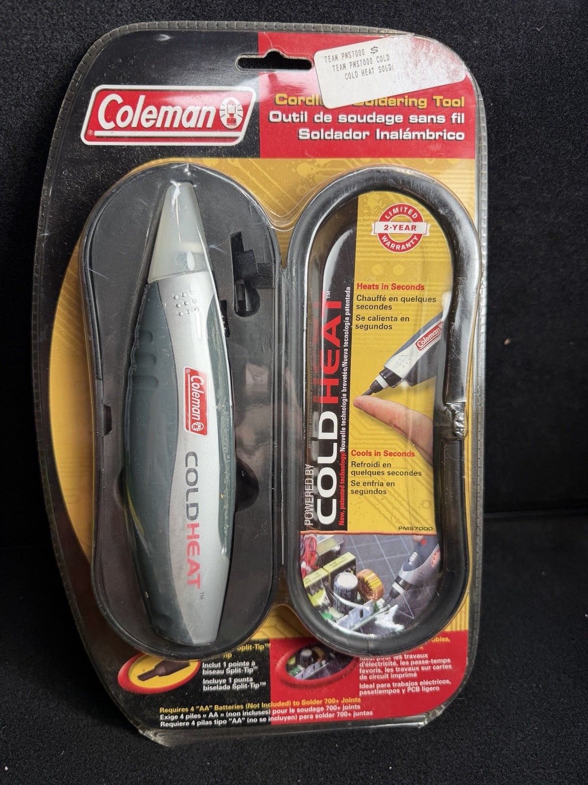 NEW Coleman Cold Heat Battery-Operated Cordless Soldering Tool W/ Case PMS7000