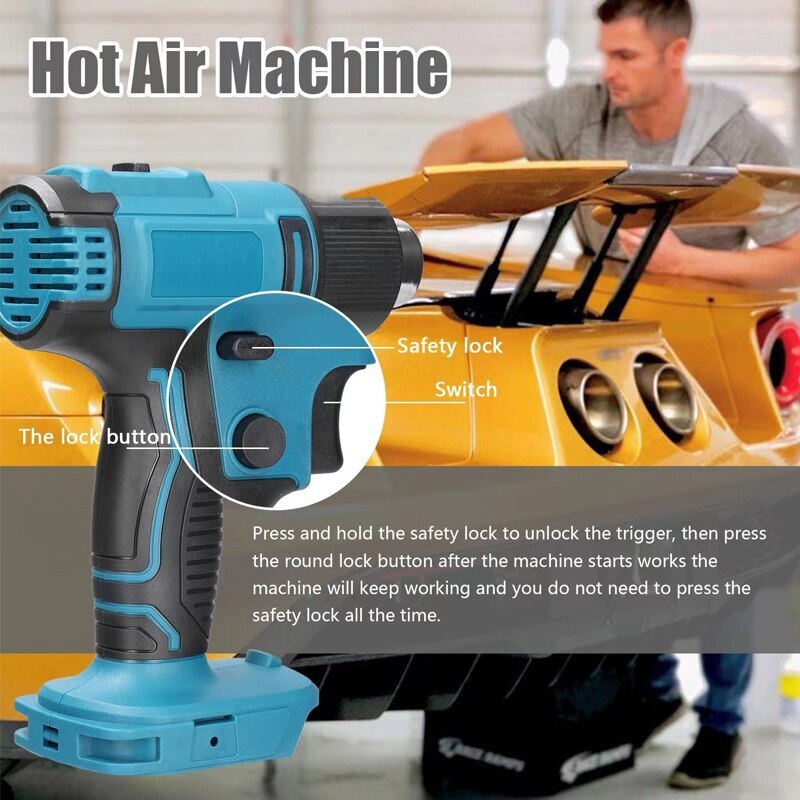 Cordless Heat Gun Hot Air Gun For Makita 18V Li-ion Battery w/4 Nozzle MAX1022°F