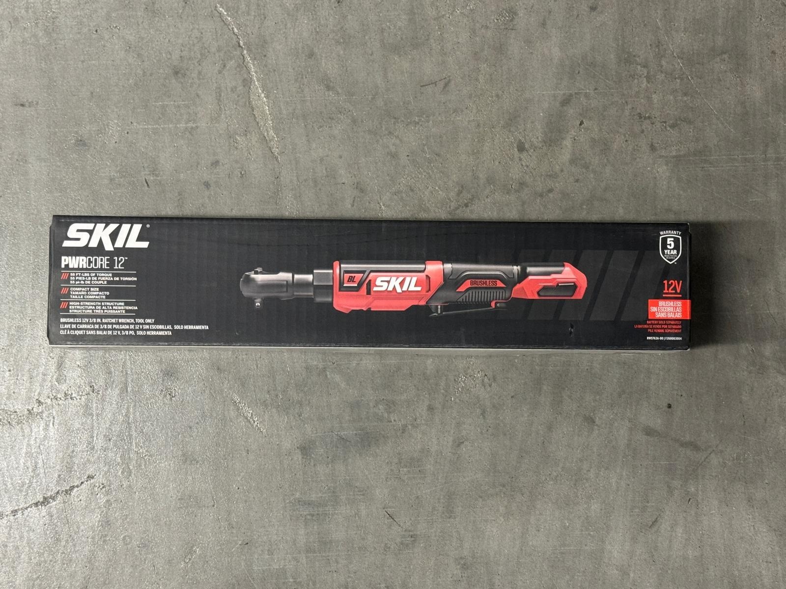 SKIL PWRCORE 12 Brushless 12V 3/8&Prime; Ratchet Wrench Tool Only – FREE SHIPPING