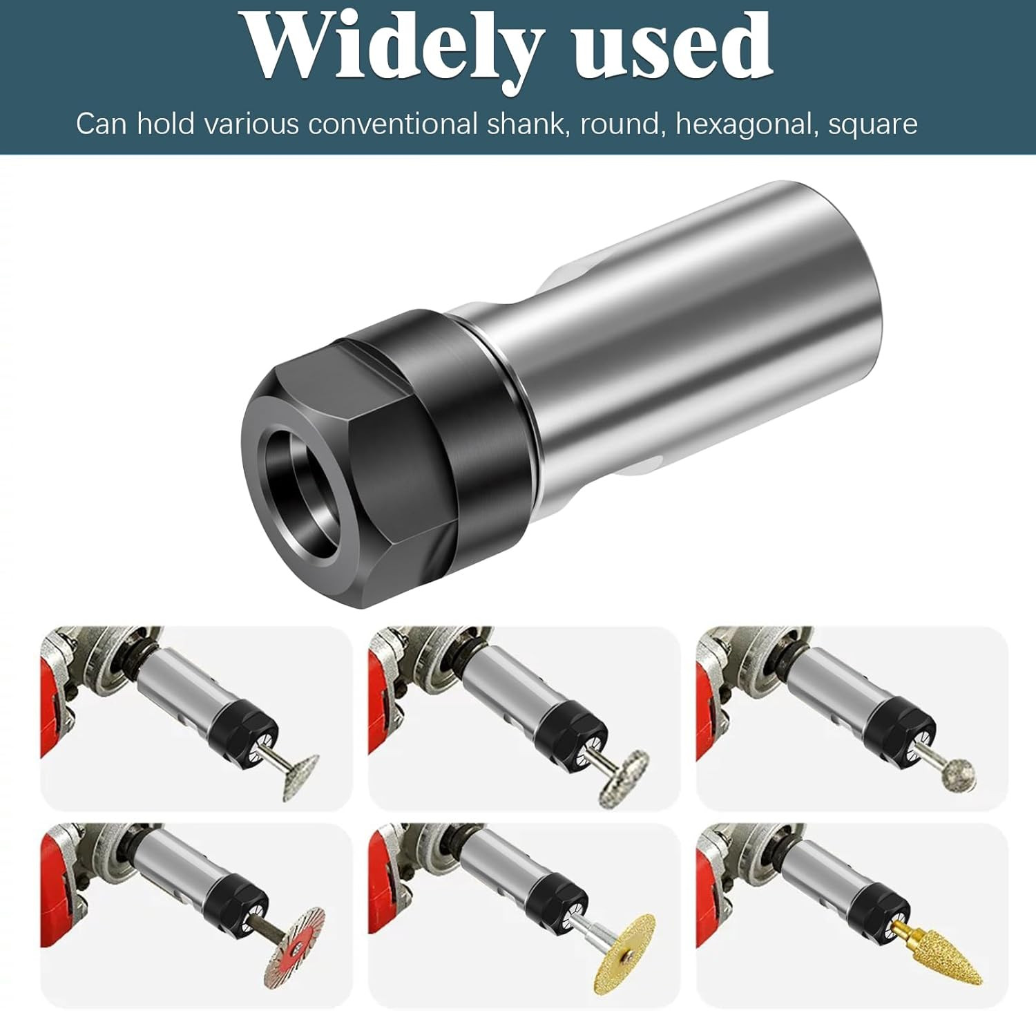 5/8-11 Thread Extension Shaft Set Electric Drill Conversion Collets Adapter Acce