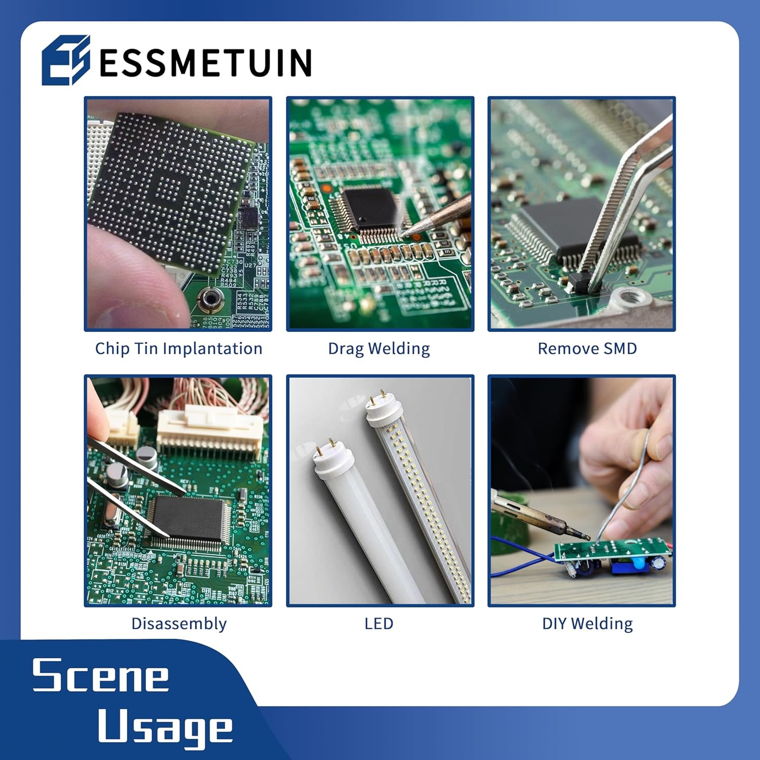 Desoldering Wick and Soldering Flux Paste for Electronics Repair, No Clean Flux(