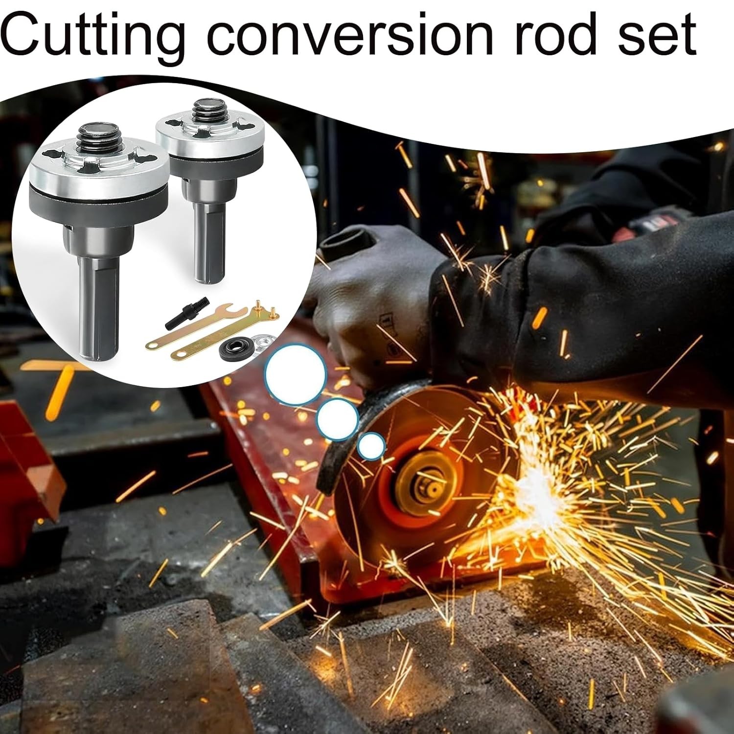 2 PCS Angle Grinder Adapter Kit, Drill to Grinder Conversion Connector Set
