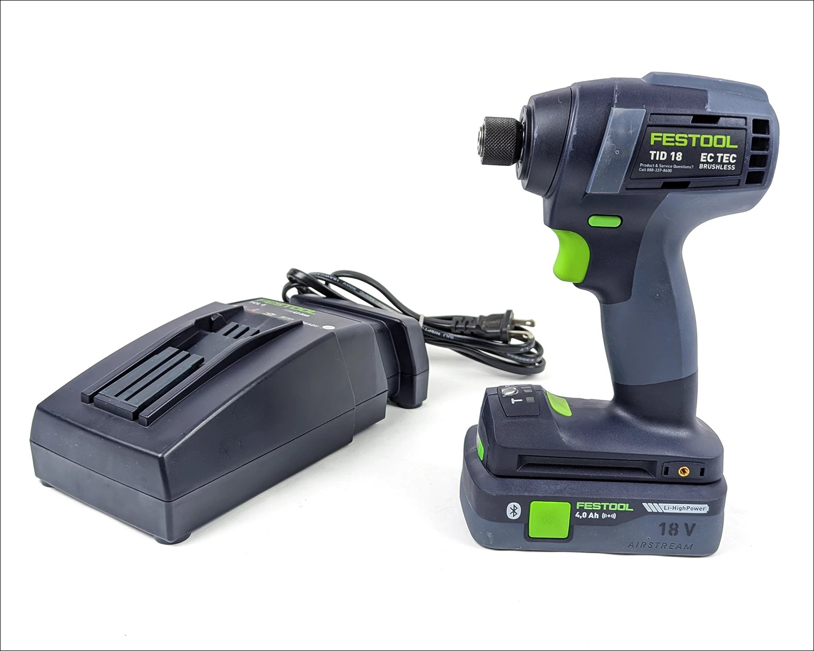 Festool Cordless Impact Drill TID 18-Basic w/ 4.0 18v Battery & TCL 6 Charger