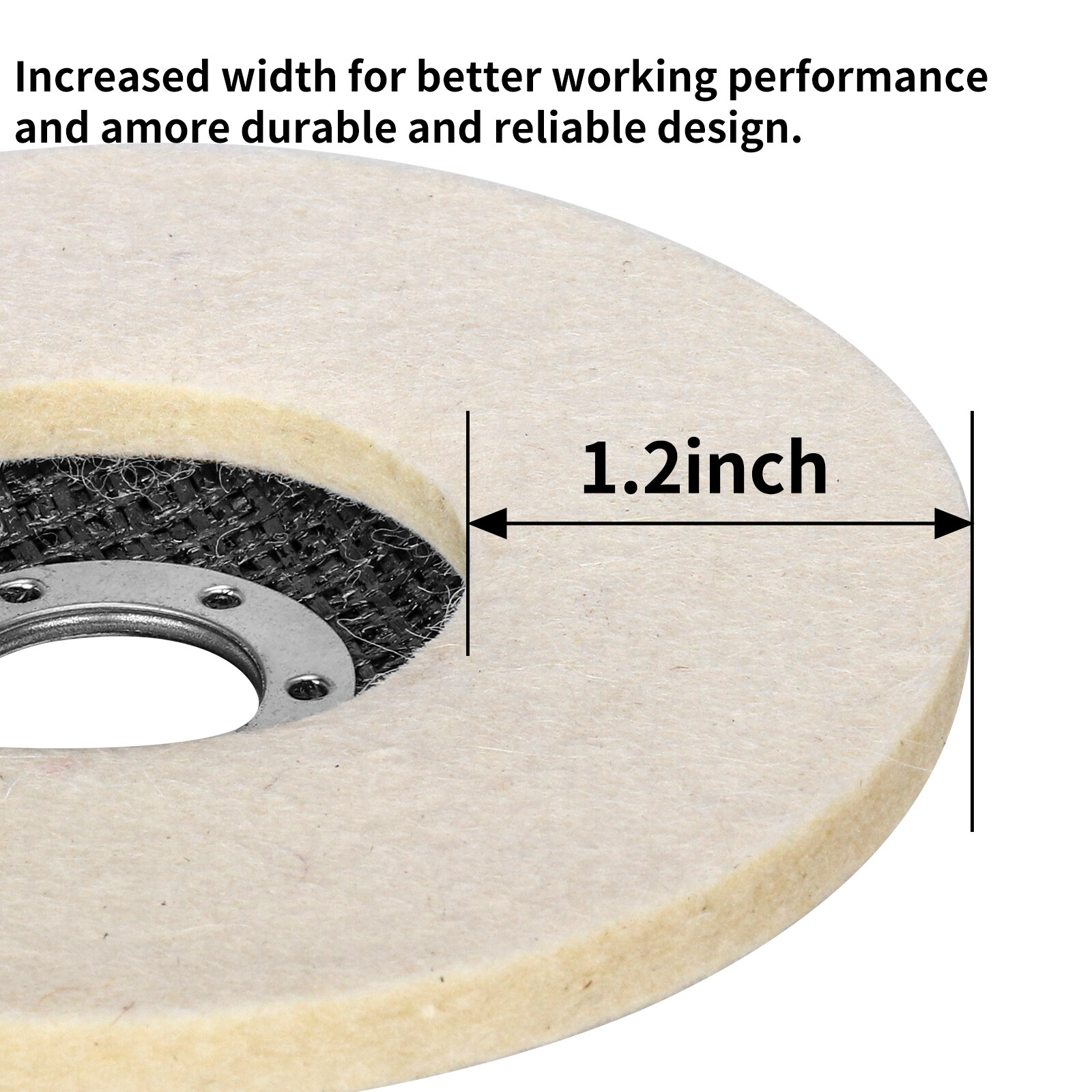 4.5 Inch Wool Polishing Wheel Round Felt Polisher Pad Buffing 115mm Disc 2/4/6Pc
