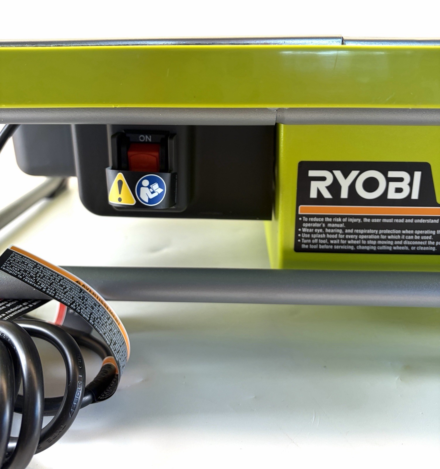 Ryobi 7 in Corded Tabletop Wet Tile Saw 4.8 Amp Model WS722