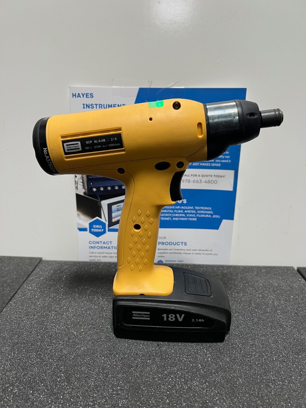 Atlas Copco BCP BL-6-I06 Battery Powered Pistol Cordless Screwgun