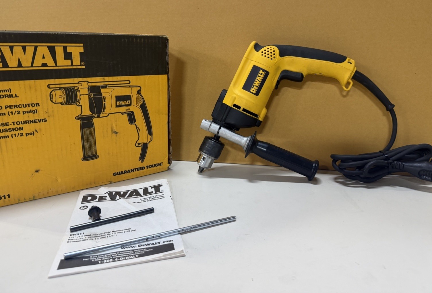 DEWALT DW511R 120V 7.8 Amp VSR 1/2 in Corded Hammer Drill | Free & Fast Shipping
