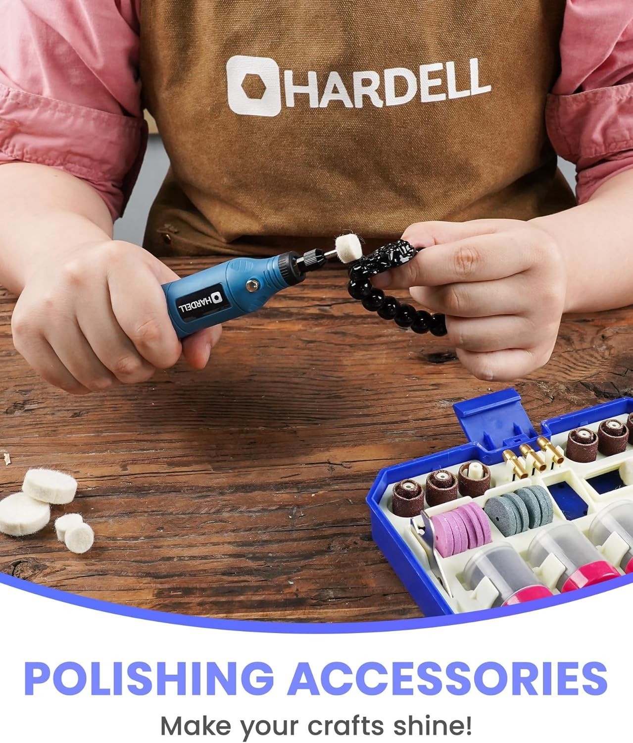 HARDELL Rotary Tool Accessories, 230Pcs Power Rotary Tool Accessories Kit, 1/8&Prime;(