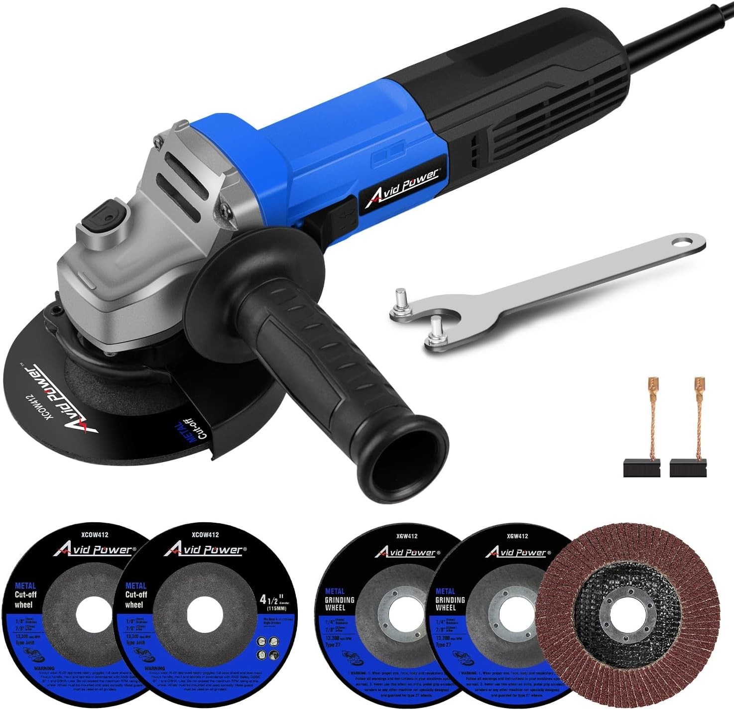 900W 7.5-Amp Angle Grinder Kit – Cutting & Grinding Tool