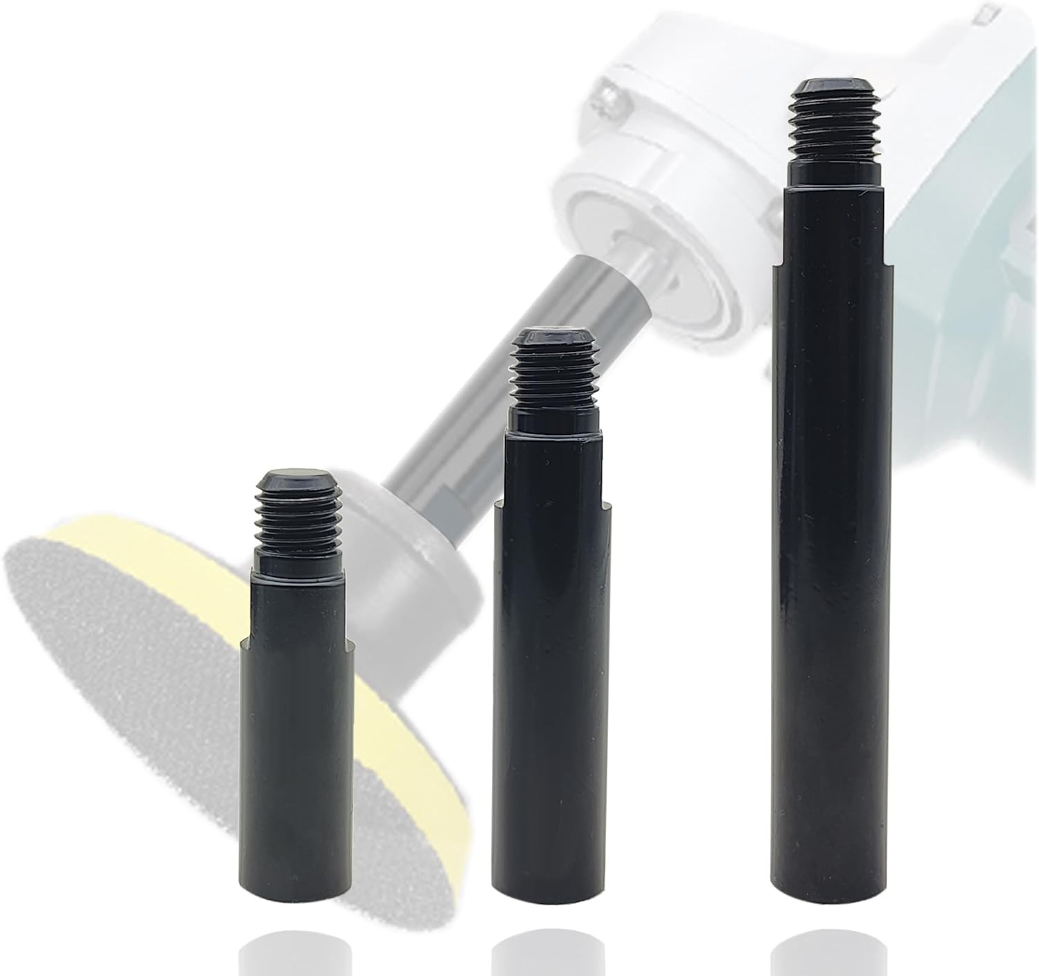 5/8&Prime;-11 Angle Grinder Extension Shaft Set Airway Buff Extender Kit 3 Packs Conne