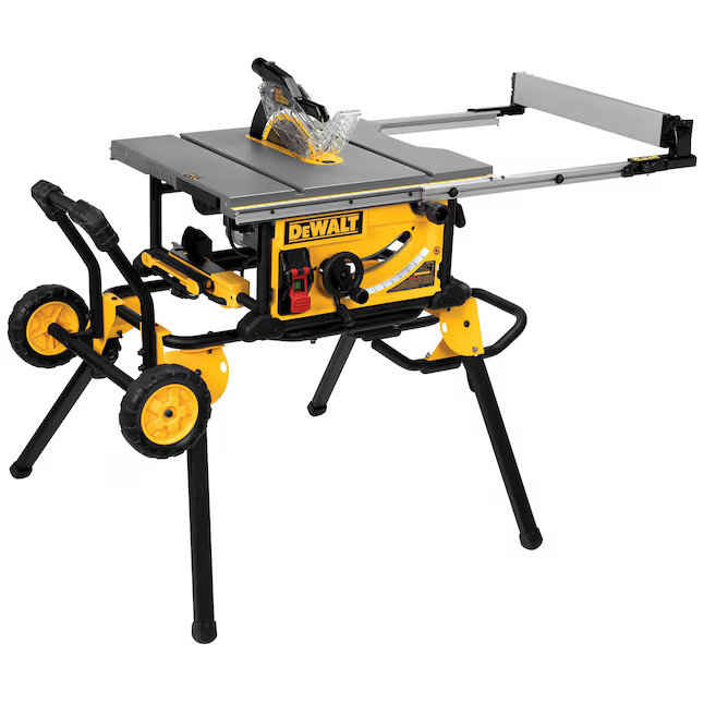 DEWALT DWE7491RS 10-in 15 -Amp Portable Jobsite Table Saw with Foldable Stand