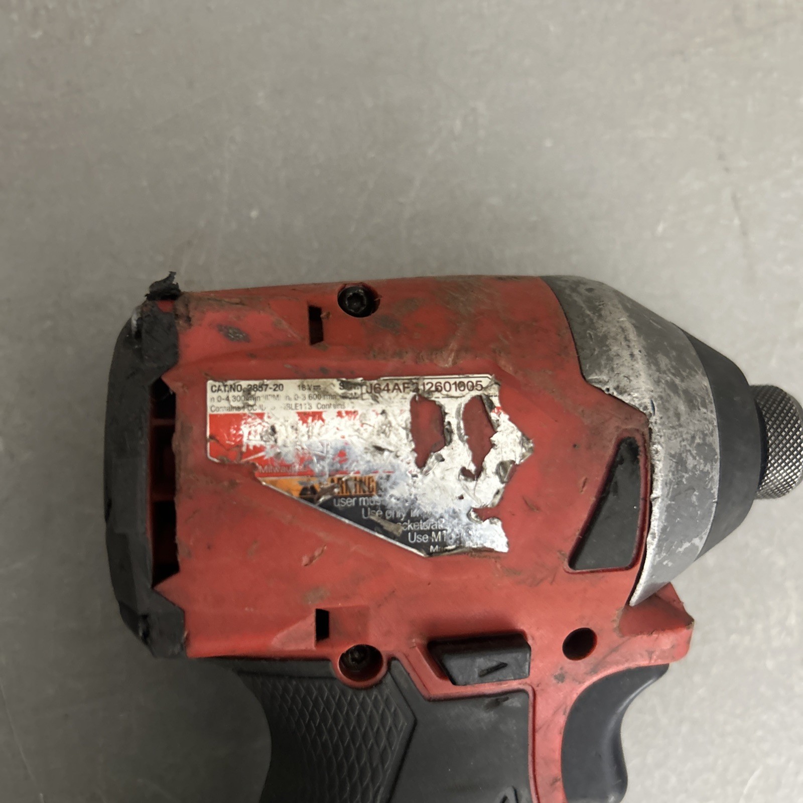 BROKEN Milwaukee M18 2853-20 1/4 Hex Impact Driver 18 Volt Stripped Gears-Parts