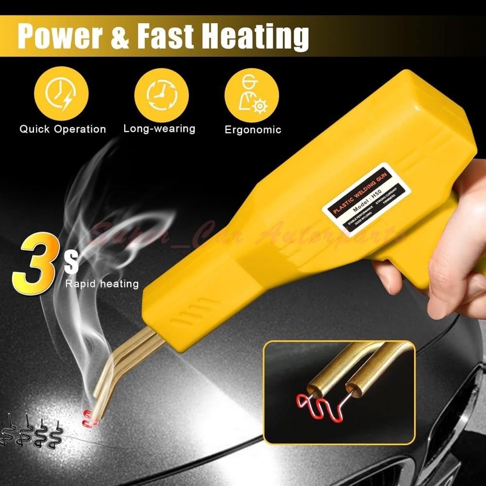Plastic Welder Kit Soldering Hot Stapler Bumper Repair Welding Gun 800 Staples