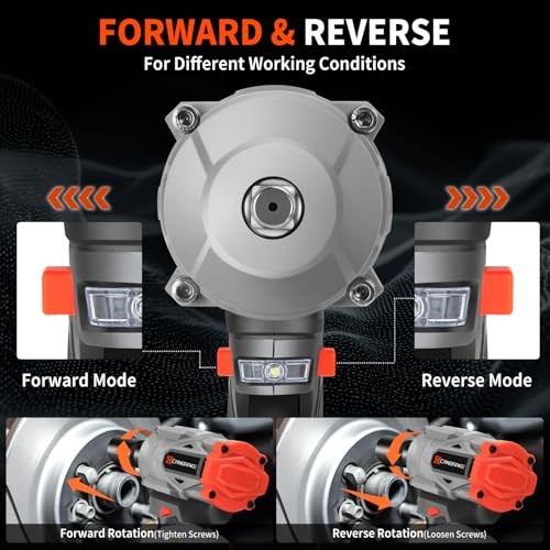 1400N.m Cordless Impact Wrench, 1/2&prime; 21V Heavy Duty Brushless Impact Gun with